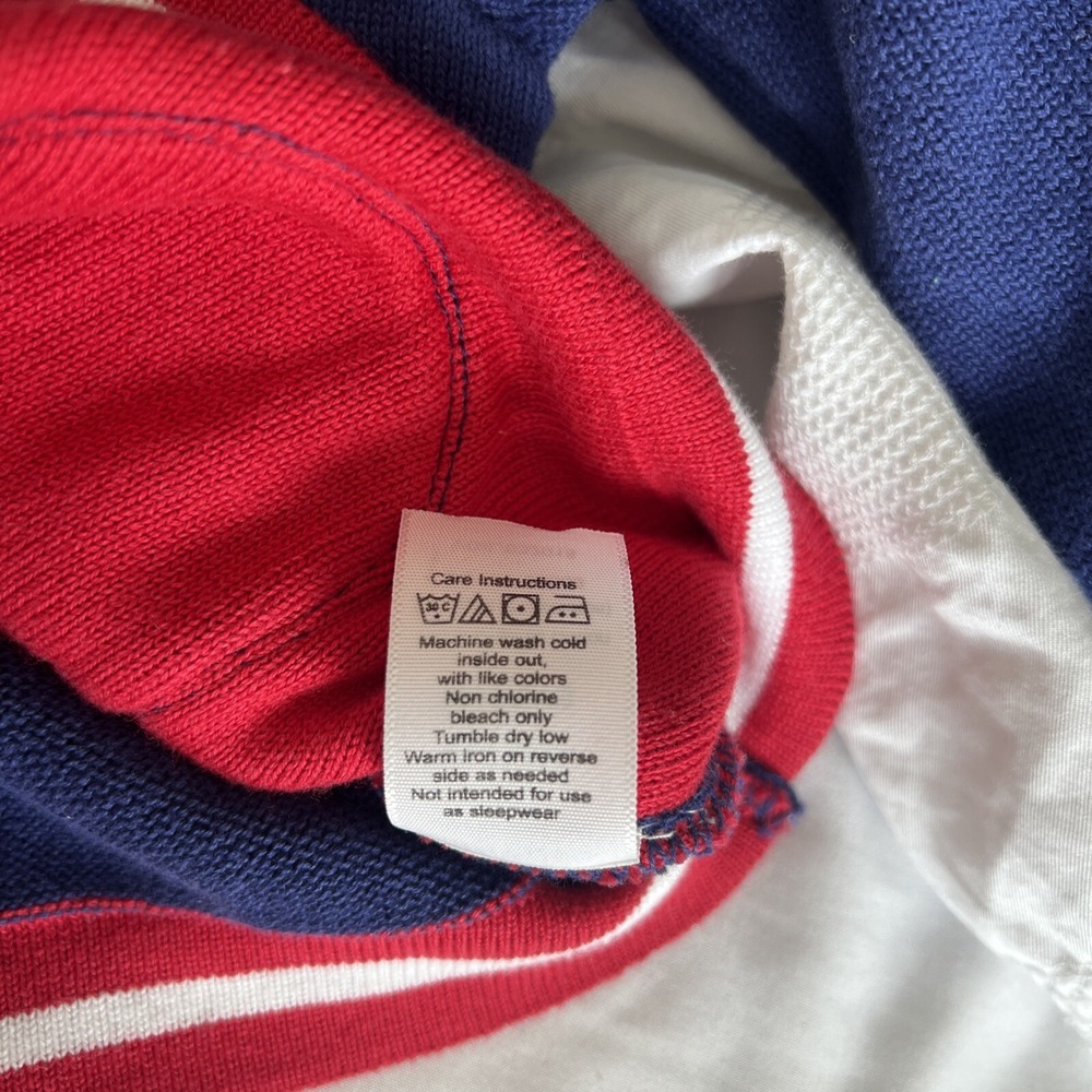 Boys Size 4T Boston Baseball Lover Preppy Knit Cardigan Sweater Organic - Picture 6 of 6